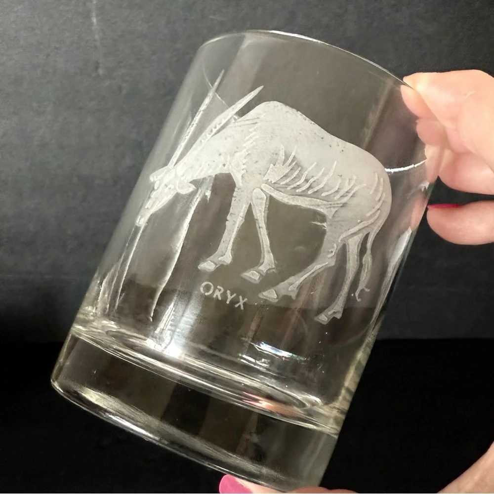 Georg Jensen “Endangered Species” Etched Whiskey Glasses 1970s Denmark– Set of 4